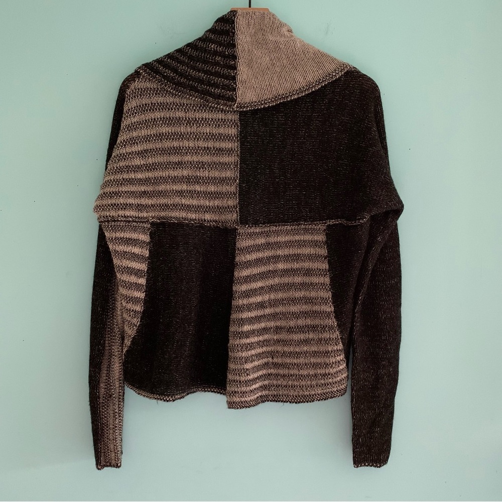 Cabi Patchwork Circle Wool Open Shawl Soft Knit S… - image 8